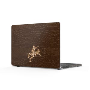 BROWN CROC WESTERN rodeo cowboy shell macbook covers