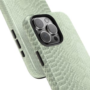 LIGHT GREEN PYTHON SNAKE PRINT PHONE CASE