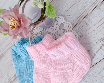 Handgemaakte katoenen gebreide babysokken Newborn Essentials