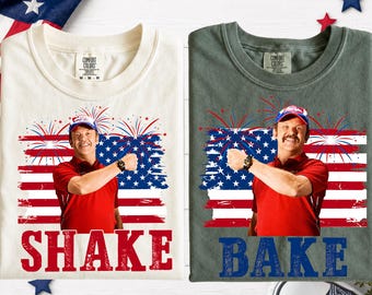 Parejas divertidas del 4 de julio PNG, Shake and Bake Descarga digital, Día de la Independencia patriótico 2 PNG