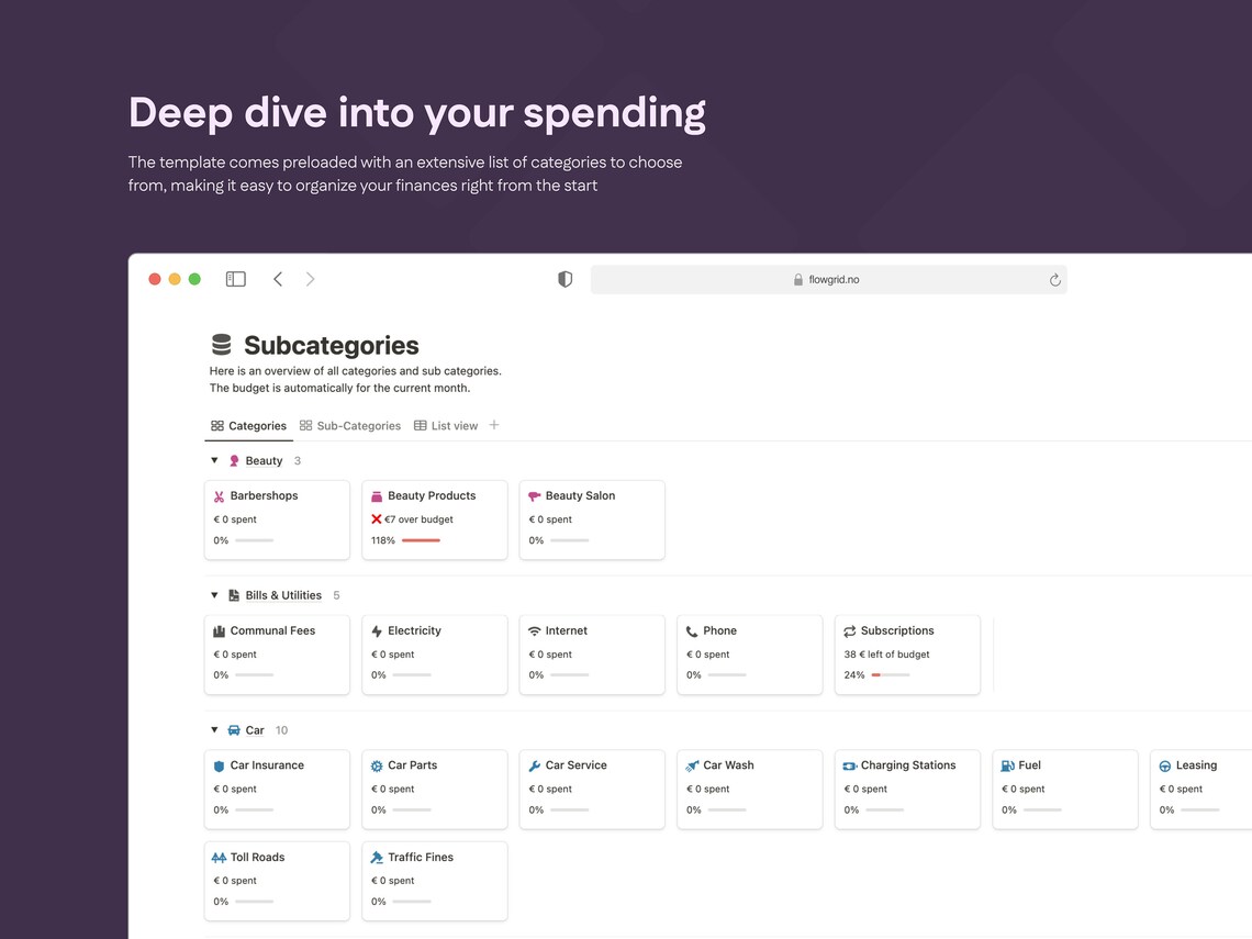 Notion Personal Finance Template With Budget Tracker, and