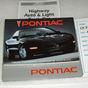 1994 Pontiac Firebird Owners Manual Portfolio Kit New Old Stock