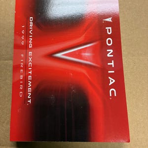 1999 Pontiac Firebird Owners Manual New Old Stock