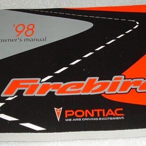 1998 Pontiac Firebird Owners Manual New Old Stock