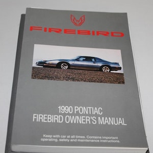 1990 Pontiac Firebird Owners Manual Portfolio Kit with Cassette New Old Stock