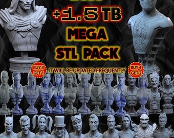 BUST +1.5TB STL PACK  bust mega stl pack