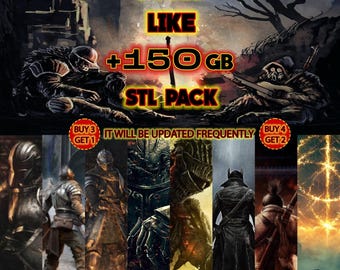 Paquete stl de Elden Ring Dark Souls y Souls Like +150 GB