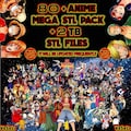 ANIME STL PACK 2TB  80+ anime mega stl pack product logo