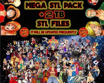 ANIME STL PACK 2TB  80+ anime mega stl pack