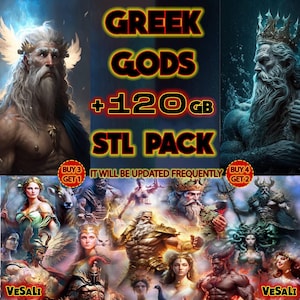 Pacote STL de deuses gregos +120GB