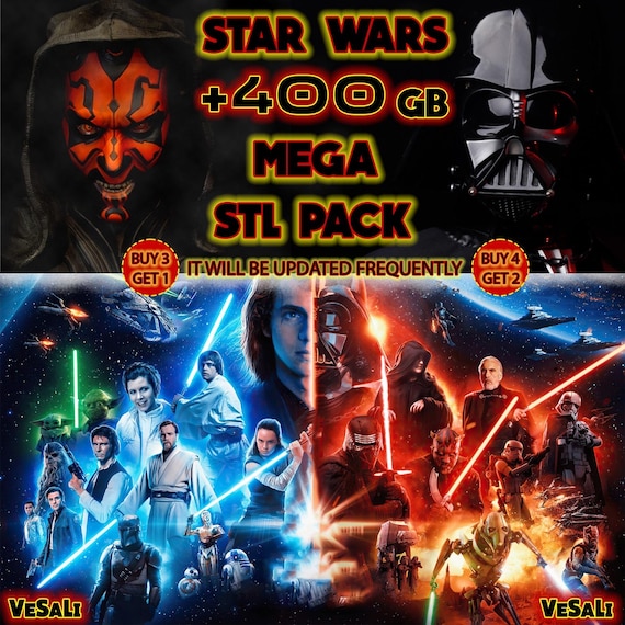 STAR WARS +400GB MEGA stl pack