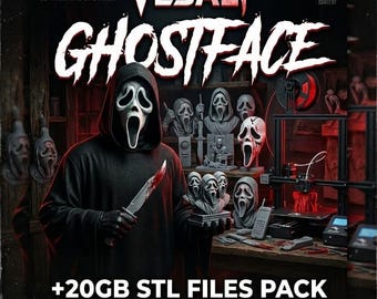 Colección Ghostface Scream: +20 GB de archivos STL para impresión 3D - Máscaras, figuras y accesorios