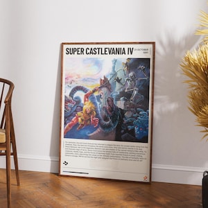 Super Castlevania IV Art Print: Retro SNES Gothic Gaming Decor (Digital Download)