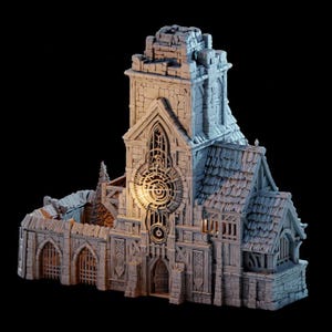 Modular Clock Tower Scenery for Tabletop RPGs