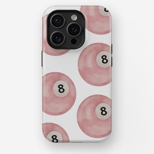PINK 8 BALL CASE | iPhone 16, 15, 14, 13, 12, 11, x, xr, xs Pro/Max/P/Plus Case, Tough, cute case, Y2K