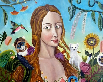 Fine art Print of an original painting "Madre Natura by Catherine Nolin  mother nature art