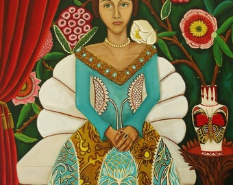 Art Print of original painting Donatella's Arrival  Open Edition Catherine Nolin