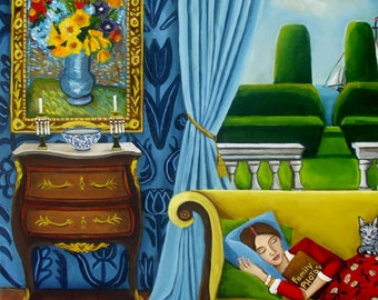 Art Print of a Still Life Painting- Original Painting- Family Photos-by Catherine Nolin