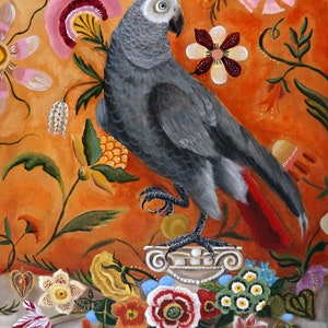 The Grey Parrot Fine Art Print by Catherine DeQuattro Nolin