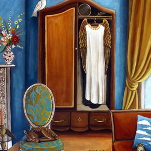 Print by Catherine Nolin  interior with angel Gabriel's Atelier