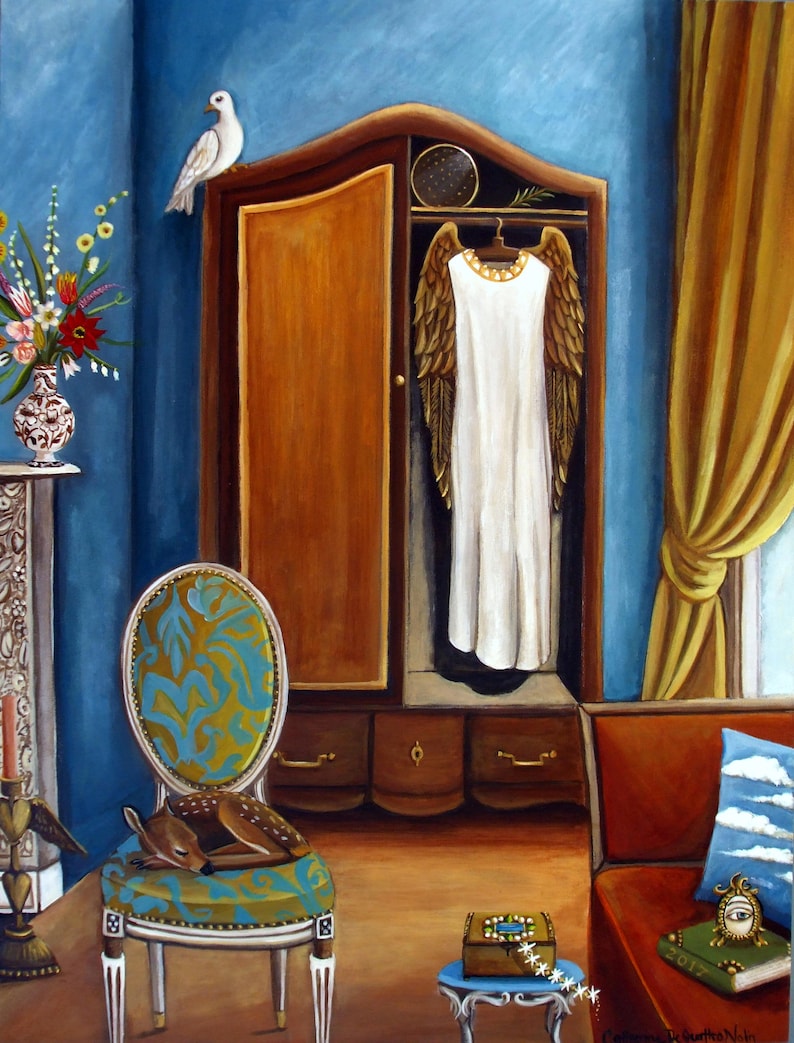 Print by Catherine Nolin interior with angel Gabriel's Atelier image 1