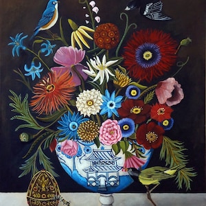 Still Life Painting-Secret&#39;s Of The Garden Fine Art Print