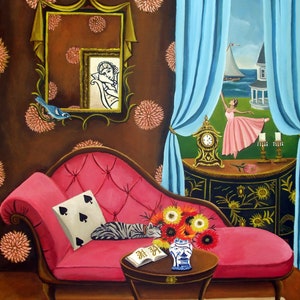 Window Treatment Fine Art Print Of an Original painting