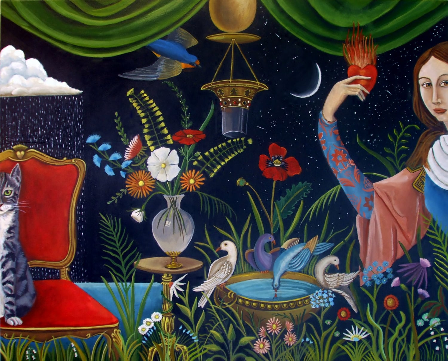 Fine Art Print from  Original Painting  Caterina's World