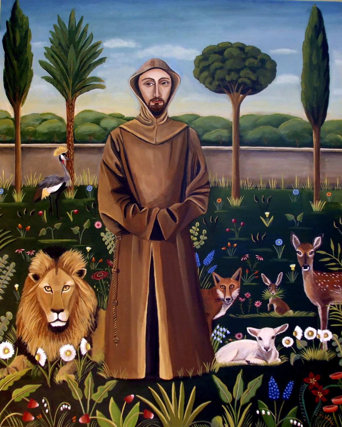 St. Francis of Assisi Catholic Saint Art Print Patron Saint -  Israel