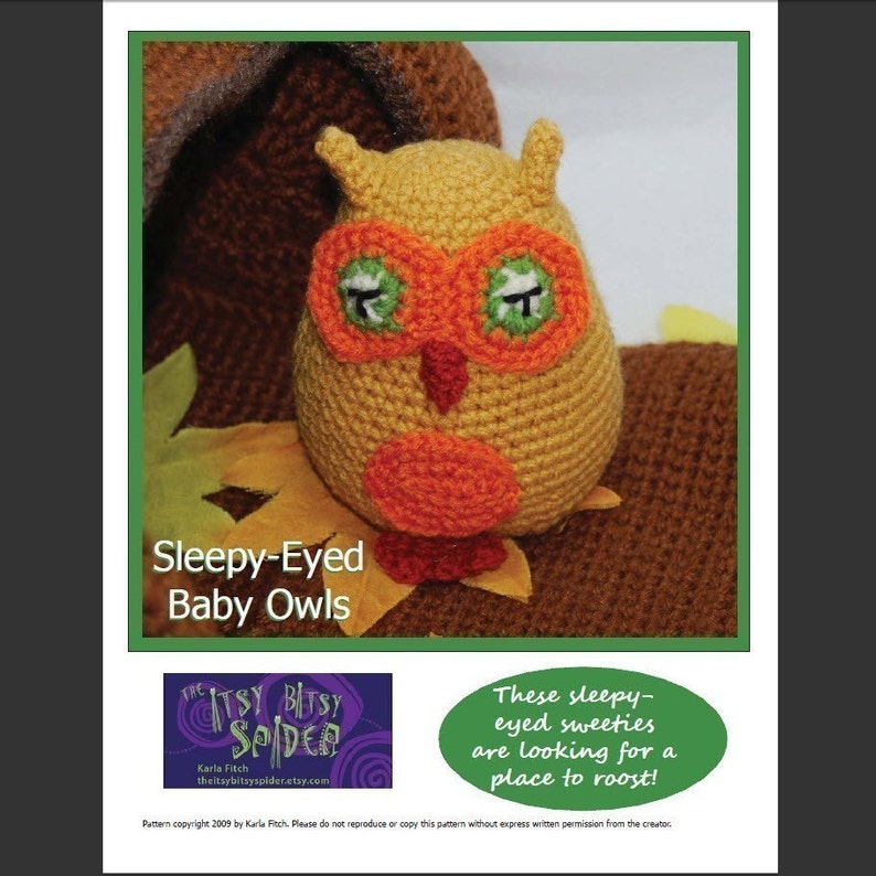 PDF Crochet Pattern Amigurumi Baby Owls image 5