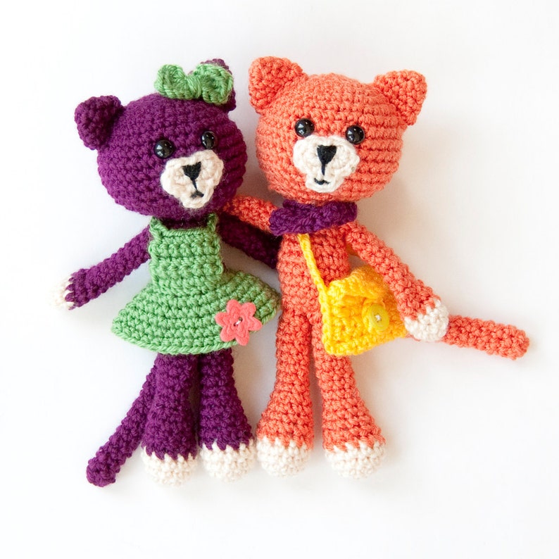 PDF Crochet Pattern Amigurumi Bear, Bunny and Kitty image 2