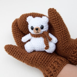 PDF Crochet pattern - Gifting Mittens and Amigurumi Bear