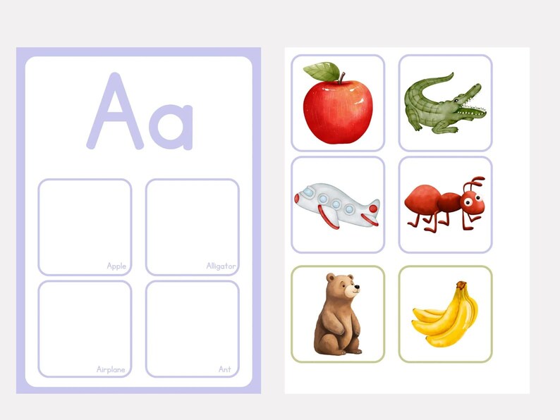ABC Matching Activity for Kids, Alphabet Busy Book,beginner Sound ...