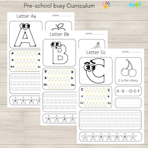 Preschool Alphabet Activity Sheets | Fun  Educational Letter Recognition, Tracing, and Fine Motor Skill Development Worksheets