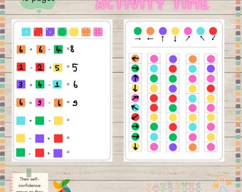 Entertain and Teach Children with Visual Perception and Logic Activities - Digital Worksheets for Enhanced Concentration