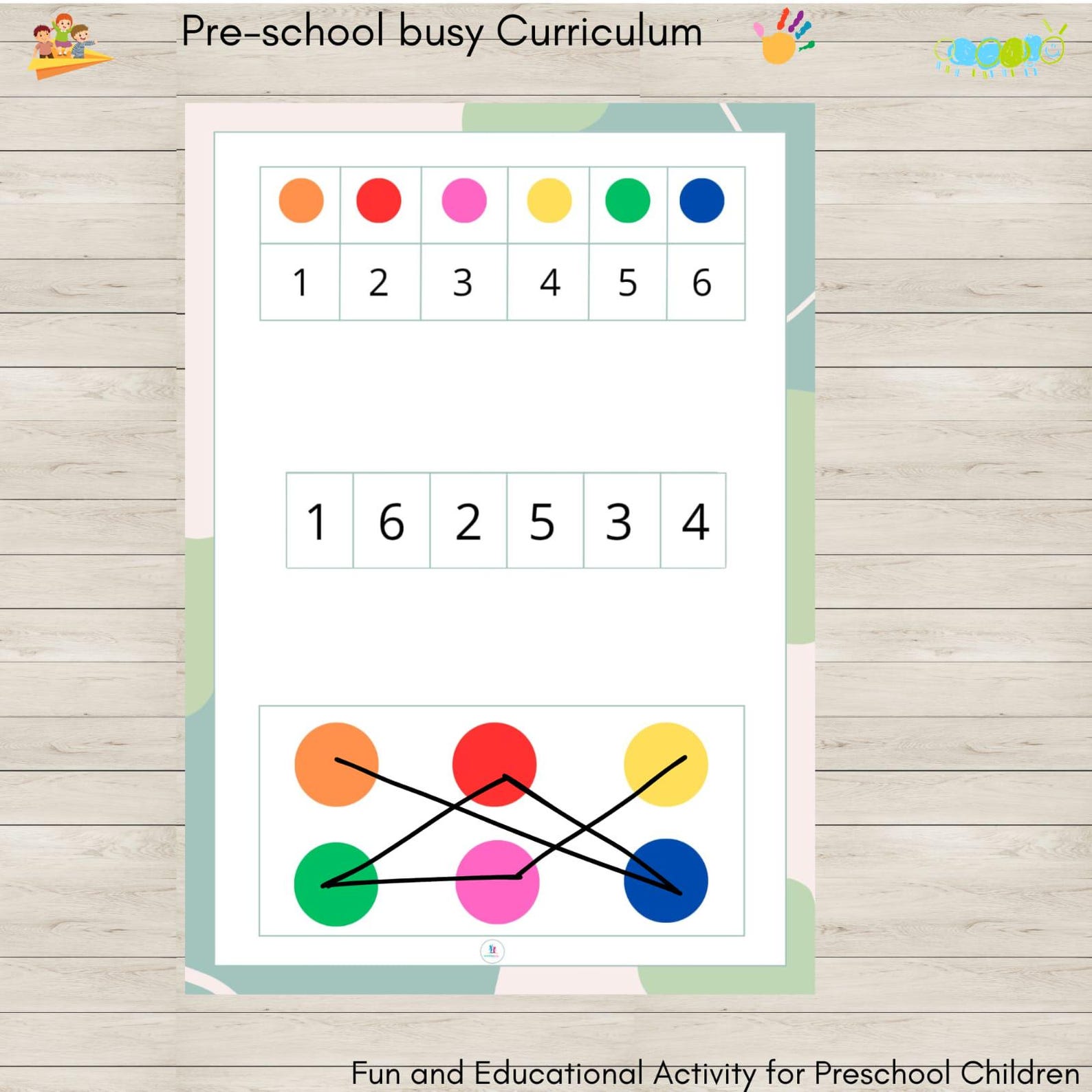 Fun and Educational Color & Number Matching Activity for Preschoolers ...