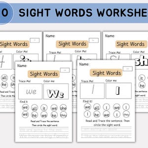 Visual Word Search Worksheets, Color, Draw Matching Words,1st Grade Handwriting and Spelling Activities,Trace,Write,Homeschooling Activities