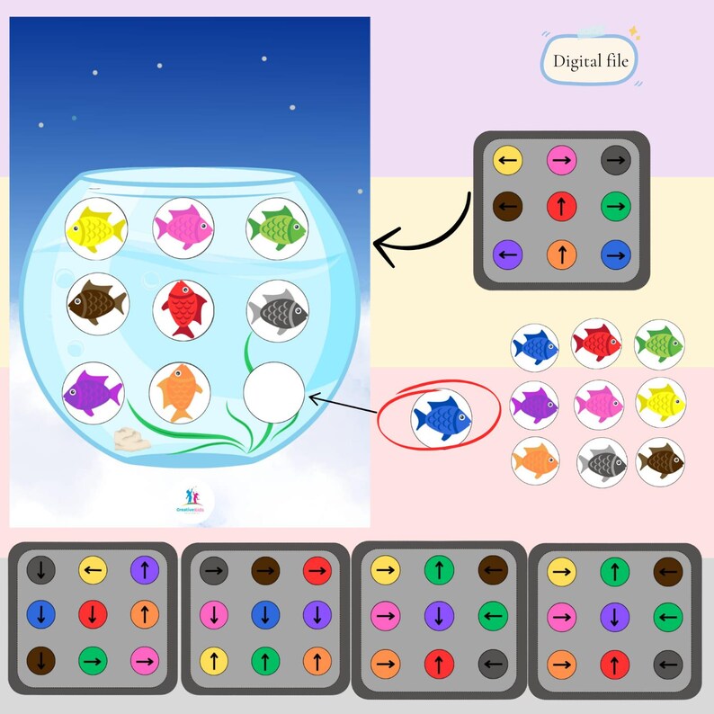 Interactive Preschool Activity: Color Matching Fish Pond Fun ...