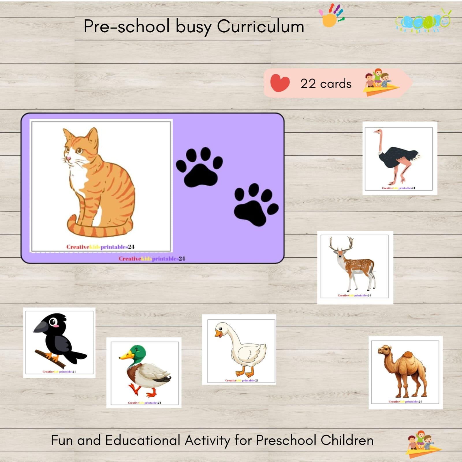 Printable Animal Tracks Matching Activity | Fun Montessori Nature Game ...