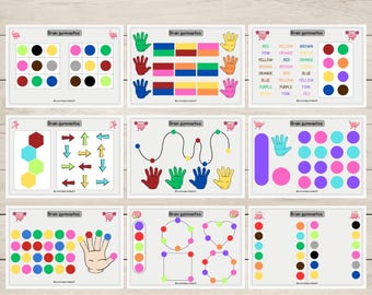 Attività per lo sviluppo dell'attenzione / PDF di 9 pagine / Esercizi per il cervello in età prescolare / Percezione visiva, logica, allenamento della concentrazione, attività per la scuola materna