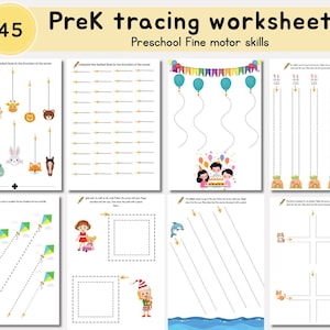 Educator Line Tracing Worksheets for Preschoolers,50 pages Preschool Line Tracing Worksheets, Kindergarten Curriculum Learning, Pre-Cursive.