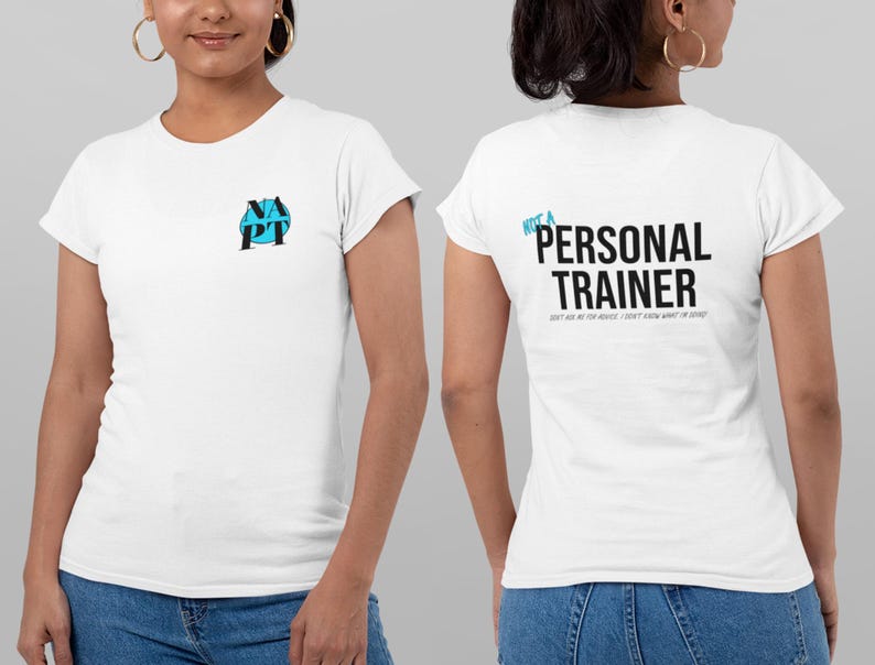 Ce n'est pas un entraîneur personnel - T-shirt d'entraînement amusant, entraînement, haut de fitness, vêtements de sport, t-shirt rigolo, coton doux respirant Airlume, idée cadeau White