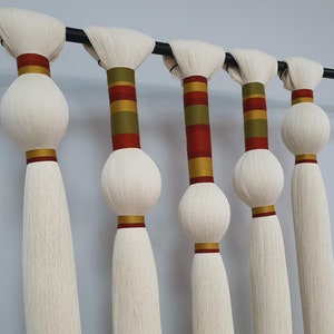 rope art wrapped tassels wall hanging minimalist home decor