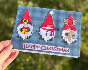 Handmade Christmas Gnome Card