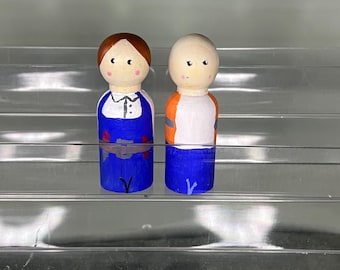 Construction Peg doll, themed peg dolls, pretend play, dolls, early learning resources, imaginative play dolls, construction, handyman, DIY