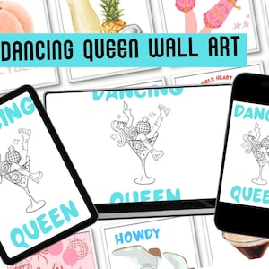 Dancing queen wall art digital download, wall art