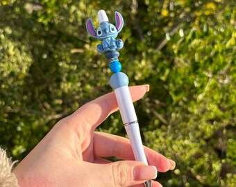 Handmade Stitch Beaded Pen, Decorative Silicone Bead Pen