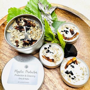 Homemade Intention Candles with Crystals & Herbs, Manifest Your Desires, The Perfect Witchy Gift, Meditation, Manifest Love, Abundance More