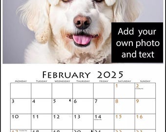 Personalised Calendar With Your Pets Dogs Cats A4 2026 Photo Wall Family Child 12month Add Your Own Pictures And Text Present Christmas Gift