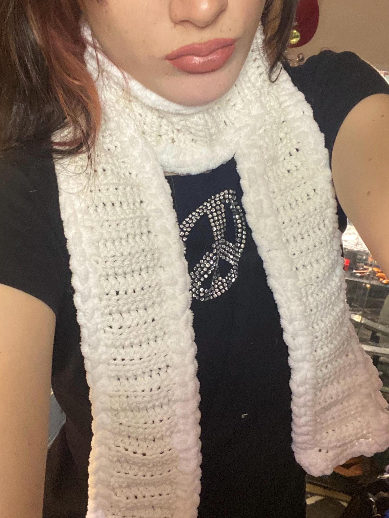 Crocheted Handmade Scarf Etsy